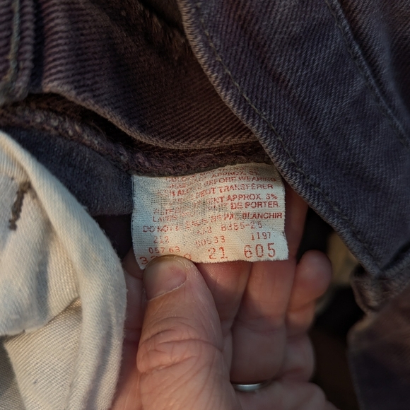 Levi's 533 Purple Classic Fit Red Tab Denim Jeans Mens Size 32 - Picture 8 of 8